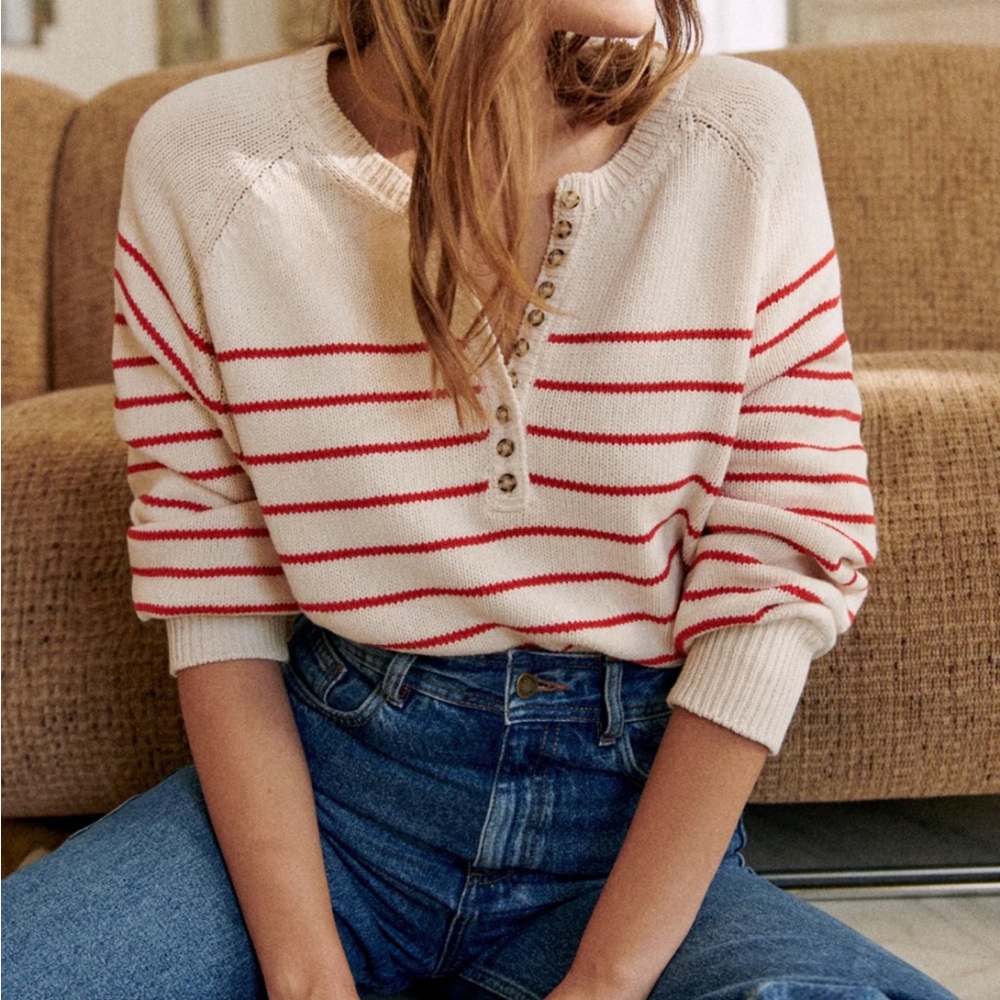 NWOT Sézane Leontine Jumper Rosewood Sweater Sz Small